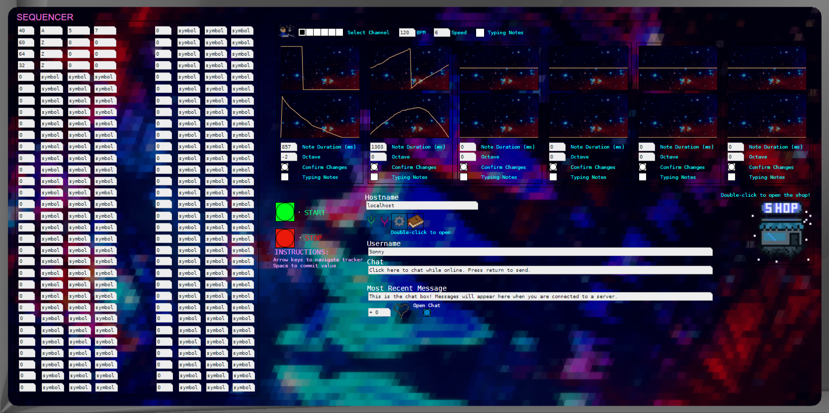 DEMOSCENE SEQUENCING LOOPER (DSLT) UI