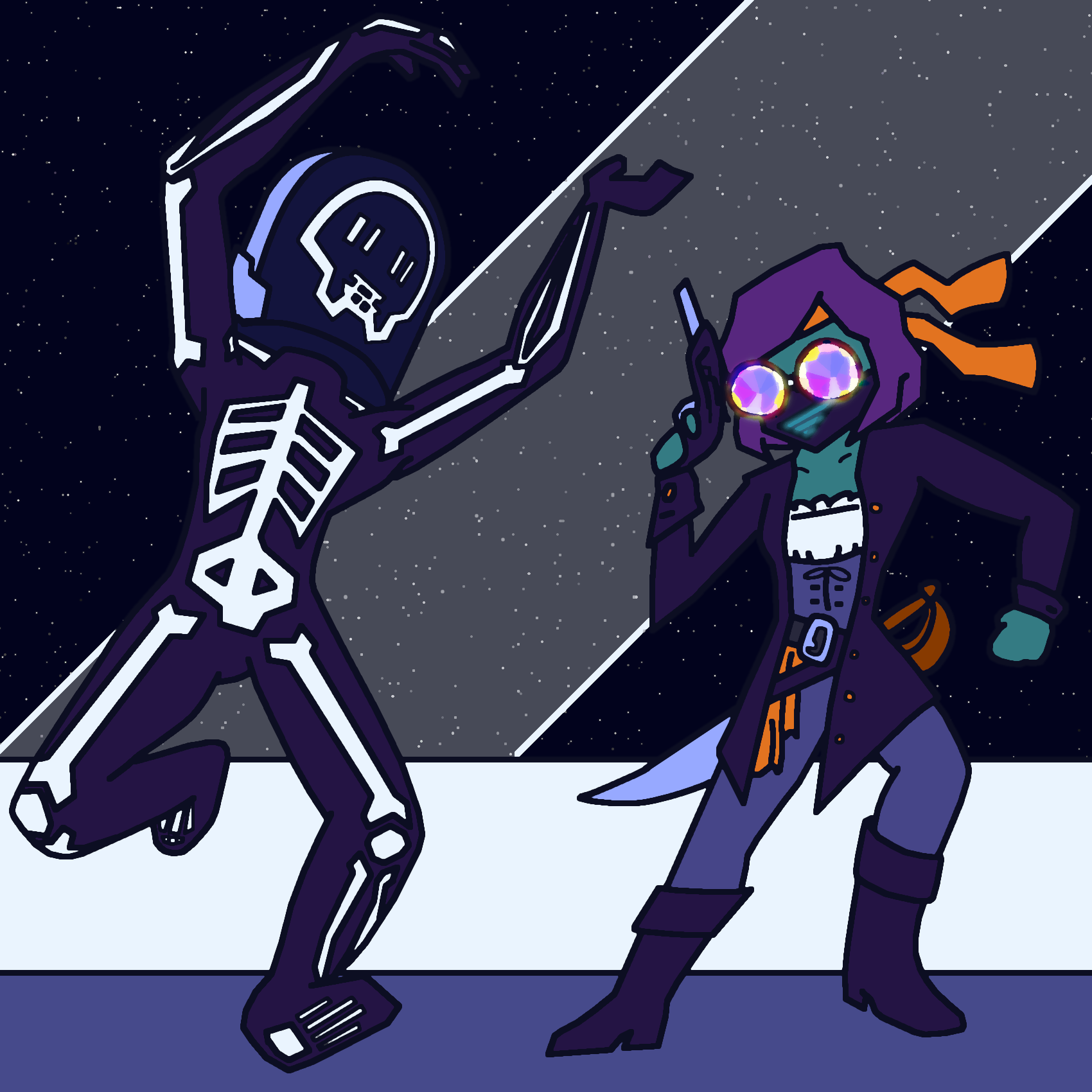 Sonny dresses as a skeleton version of ᕲเムเՇคɭ 丂ӄนʅʅ and Rezo dresses as a pirate for halloween.